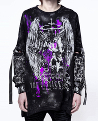 Grunge Bondage Leopard Sleeve Cutsew Justice Created ��+ˮ���/��+��/���ް