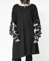 LACE UP SLEEVE ASYMMETRY PUNKISH ��Ŀ� ���{������