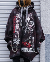 CUSTOM ROUGE CROSS PONCHO ZIP �߰� ��