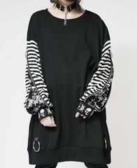 ZIP SLEEVE BORDER PUNKISH ��Ŀ� �����ް�ް