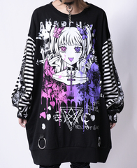 ANARCHY!! ZIP SLEEVE BORDER PUNKISH ��Ŀ� �����ް�ް�~���{�����