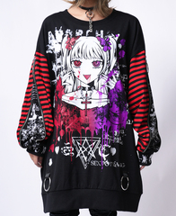 ANARCHY!! ZIP SLEEVE BORDER PUNKISH ��Ŀ� �����ް�ް�~���{�����