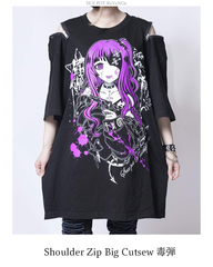 Shoulder Zip Big Cutsew �Œe BODY �� Print Color ��+��