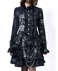 Custom Vandal Queen Black Gauze Frill Onepiece BODY ���@Print Color ��