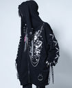 CUSTOM LACE UP SLEEVE RABBIT EARS HOOD ジップ パーカ