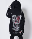 ROSE CAGE LACE UP SLEEVE RABBIT EARS HOOD ޯ ߰