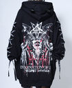 INCARNATION OF EVIL LACE UP SLEEVE DEVIL HORNS HOOD ޯ ߰