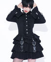 Vandal Queen Black Gauze Frill Onepiece